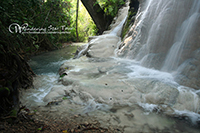 Nam Tok Bua Tong (Amazing waterfall you can climb up (The limestone waterfall) 