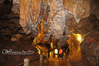 Chiangdao cave where these are Burmese style Buddha images, beautiful stalactites and stalagmites. 