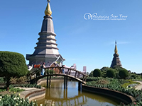 Visit the modern Chedis which are decorated with interesting tiled murals. Phra Mahathat Nophamethanidol and Phra Mahathat Nophol Bhumisiri, Twin pagodas.