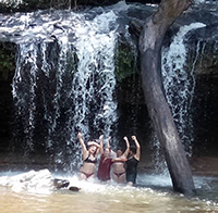 Relax and swim at waterfall