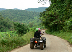 Ready to go and spend a day enjoying the freedom of the trail o­n your 250 c.c. ATV (All Terrain Vehicle) 