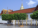 Doi Suthep temple, the most important temple in Chiang Mai. Exercising time by walking up 306 steps to the temples or taking the funicular to the temple 