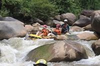 Whitewater rafting 10 km. and Water slide