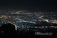 iewpoint; watching the top view of Chiang Mai at night