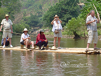 Enjoy Bamboo rafting