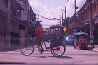 Take a rickshaw ride to visit Tha Phae Gate and visit Wat Pra Singh.