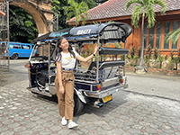 We will begin by picking you up at your hotel in the city center by using tuk-tuks. 