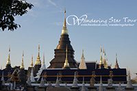 Visit a famous the Grand Blue Temple Wat Baan Den