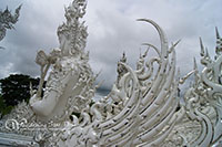 Wat Rong Khun is unique from other temples as it is white in color