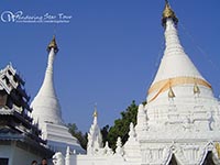 Visit Wat Phra That Doi Kong Mu, with a panoramic view of the city from the temple’s terrace